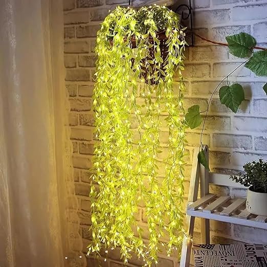 MIRADH Diwali Fairy Lights Leaf Curtain String Light, 180 LED Artificial Leaf Vine with 8 Modes for Diwali, Navratri, Christmas & New Year Home & Party Decor (10×3 ft) (1, Warm White) - Image 4